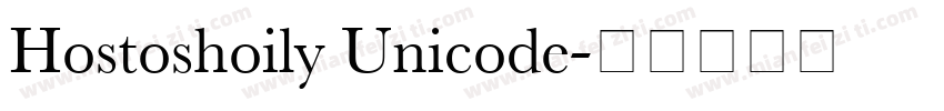 Hostoshoily Unicode字体转换